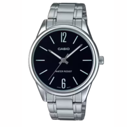 Casio General MTP-V005D-1B Silver Stainless Steel Band Men Watch